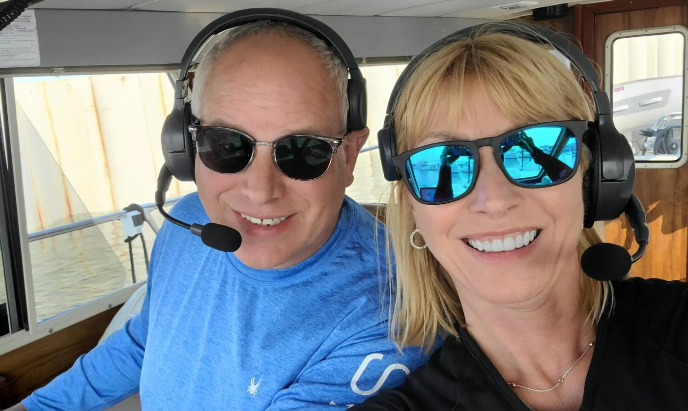 Captain Maria and George Naumann aboard Little Bear