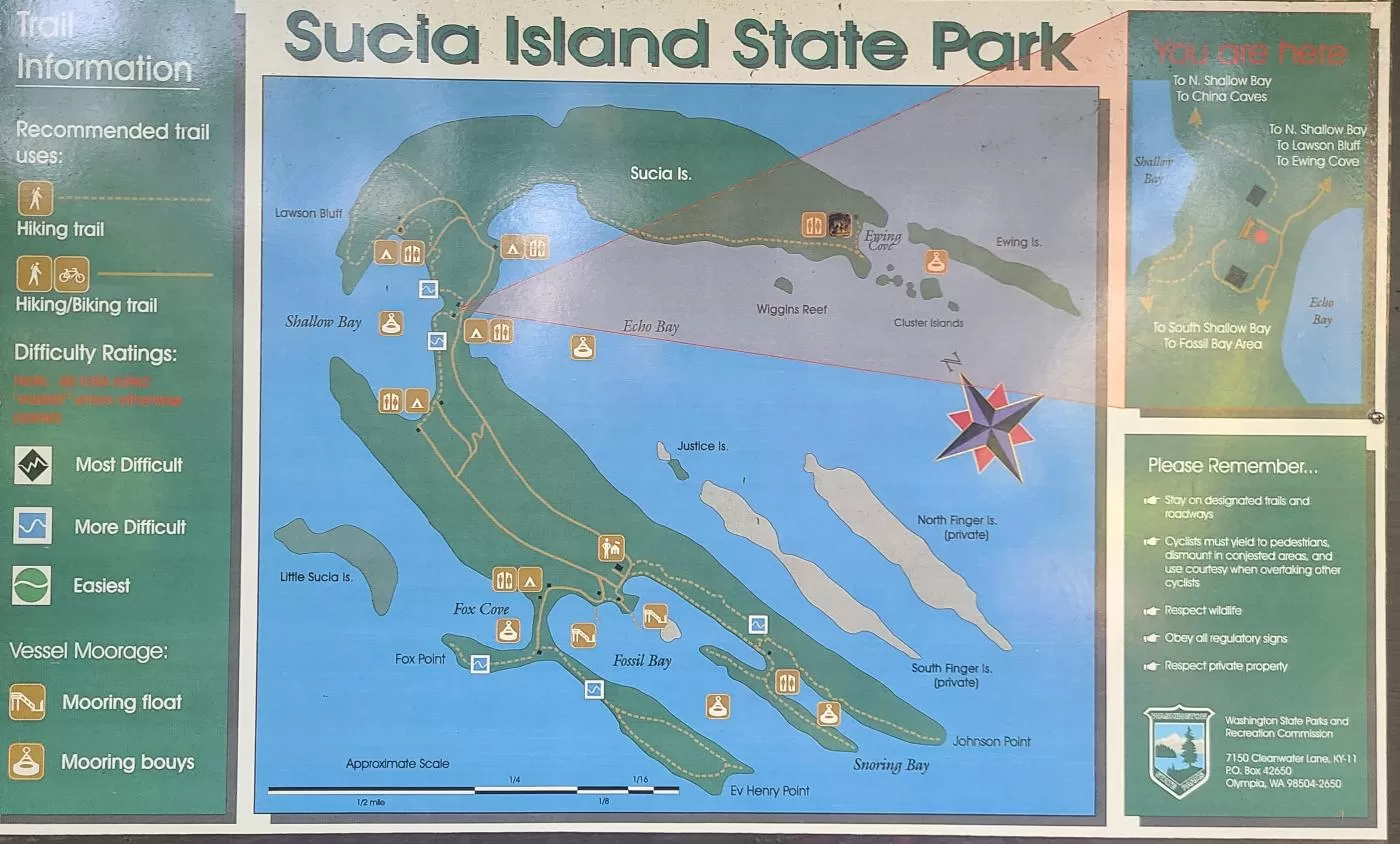 Map of Sucia Island Hikes