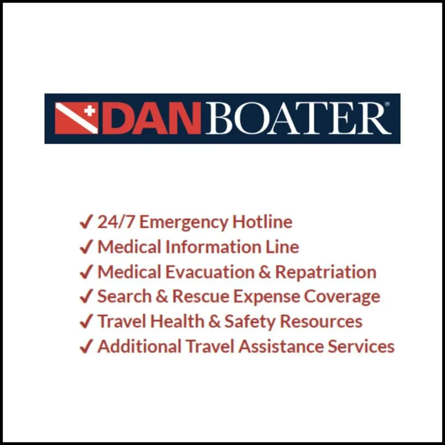 List of benefits of DAN Boater Membership